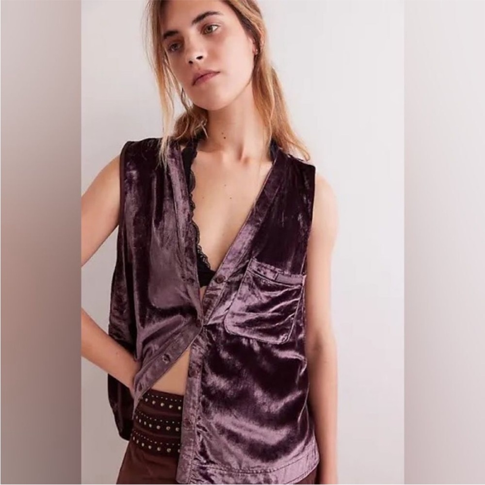 NWT We the Free Velvet South Side Shirt